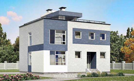 180-005-П Проект двухэтажного дома, классический дом из твинблока Гудермес | Проекты домов от House Expert