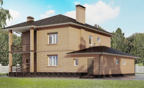 245-003-Л Проект двухэтажного дома, гараж, средний коттедж из кирпича Гудермес | Проекты домов от House Expert