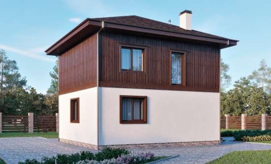 100-006-Л Проект двухэтажного дома, компактный загородный дом из керамзитобетонных блоков Грозный | Проекты домов от House Expert
