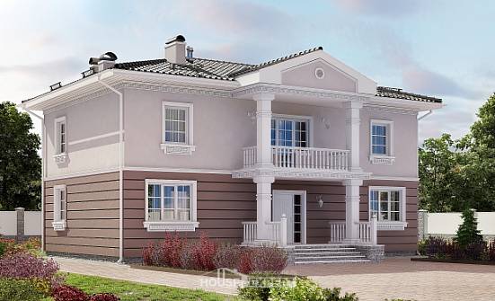 210-005-П Проект двухэтажного дома, классический домик из пеноблока Гудермес | Проекты домов от House Expert
