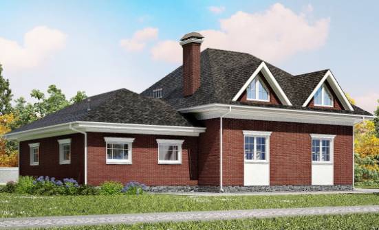 290-002-П Проект двухэтажного дома с мансардой, гараж, современный загородный дом из теплоблока Гудермес | Проекты домов от House Expert