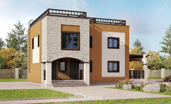 150-010-Л Проект двухэтажного дома, доступный дом из кирпича Гудермес | Проекты домов от House Expert