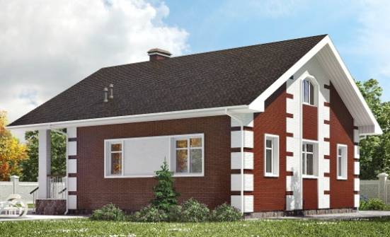 115-001-П Проект двухэтажного дома с мансардой, простой домик из газобетона Грозный | Проекты домов от House Expert