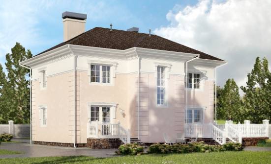 155-005-Л Проект двухэтажного дома, экономичный загородный дом из газобетона Гудермес | Проекты домов от House Expert