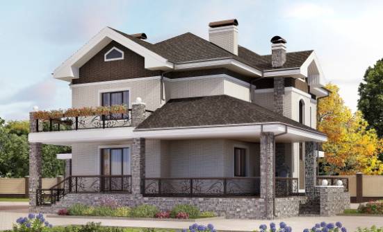 365-001-Л Проект трехэтажного дома и гаражом, классический домик из кирпича Грозный | Проекты домов от House Expert