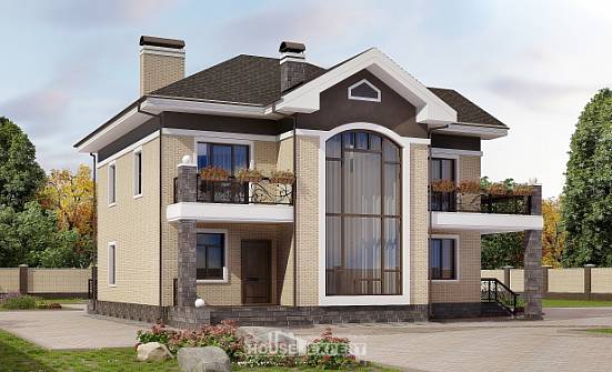 200-006-П Проект двухэтажного дома, красивый домик из кирпича Грозный | Проекты домов от House Expert