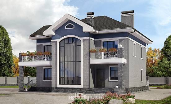 200-006-Л Проект двухэтажного дома, средний коттедж из кирпича Гудермес | Проекты домов от House Expert