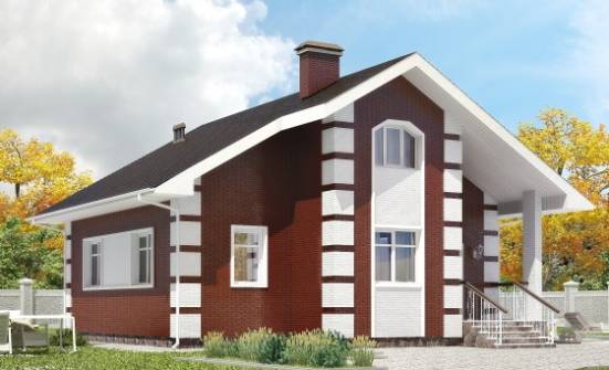 115-001-П Проект двухэтажного дома с мансардой, простой домик из газобетона Грозный | Проекты домов от House Expert