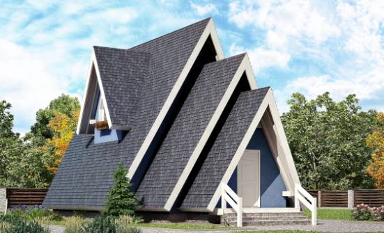 100-002-П Проект двухэтажного дома мансардный этаж, классический домик из бревен Грозный | Проекты домов от House Expert