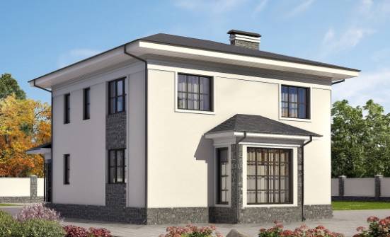 155-011-П Проект двухэтажного дома, классический домик из поризованных блоков Грозный | Проекты домов от House Expert