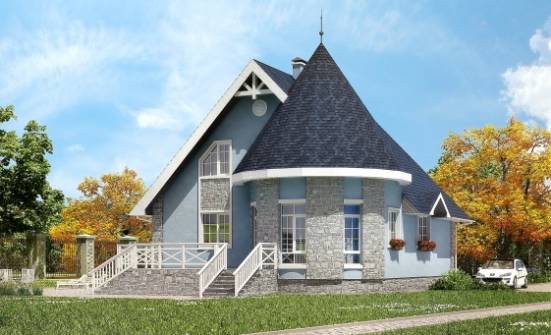 170-003-П Проект двухэтажного дома мансардный этаж, красивый дом из пеноблока Грозный | Проекты домов от House Expert