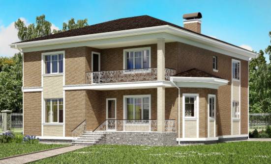 335-002-П Проект двухэтажного дома, гараж, огромный дом из кирпича Грозный | Проекты домов от House Expert