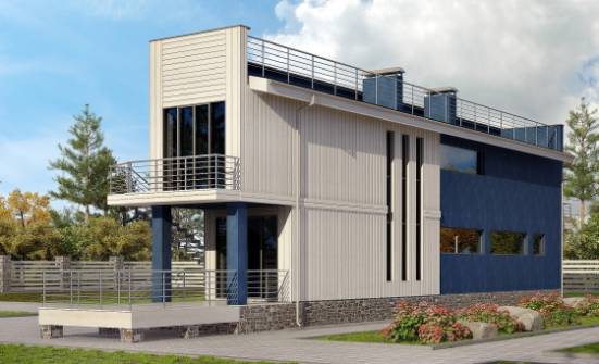 100-003-П Проект двухэтажного дома, простой домик из газосиликатных блоков Грозный | Проекты домов от House Expert