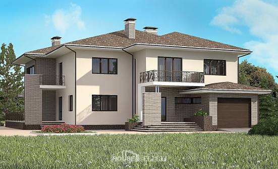 500-001-П Проект трехэтажного дома, гараж, огромный дом из кирпича Грозный | Проекты домов от House Expert
