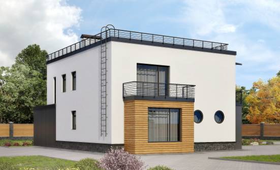 260-002-П Проект двухэтажного дома и гаражом, просторный загородный дом из газобетона Грозный | Проекты домов от House Expert
