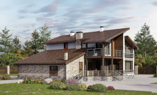 240-004-П Проект двухэтажного дома с мансардой и гаражом, средний загородный дом из арболита Грозный | Проекты домов от House Expert