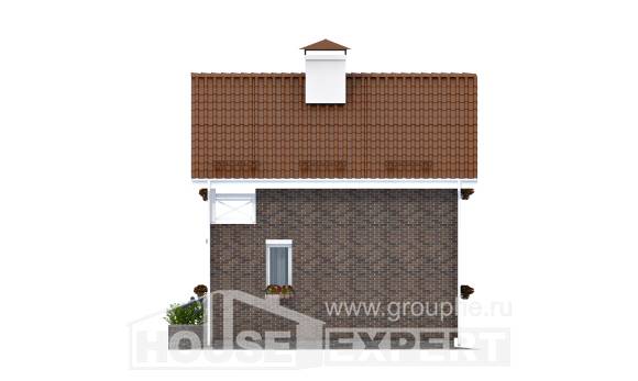 045-001-Л Проект двухэтажного дома с мансардным этажом, экономичный загородный дом из газосиликатных блоков Грозный, House Expert