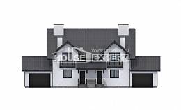 290-003-П Проект двухэтажного дома мансардный этаж, уютный загородный дом из твинблока Гудермес, House Expert