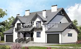 290-003-П Проект двухэтажного дома мансардой, красивый домик из теплоблока Грозный, House Expert