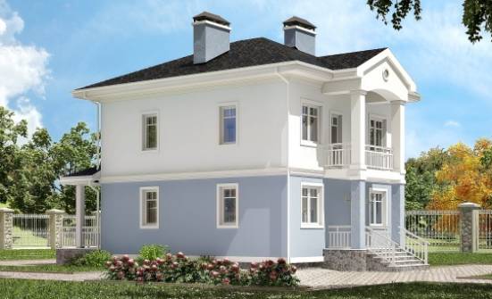 120-001-П Проект двухэтажного дома, современный загородный дом из арболита Гудермес | Проекты домов от House Expert