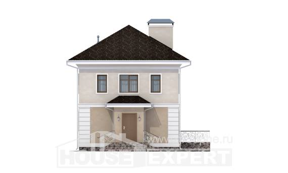090-003-Л Проект двухэтажного дома, бюджетный коттедж из блока, Гудермес