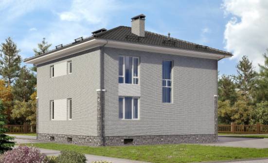 275-004-П Проект трехэтажного дома и гаражом, уютный дом из кирпича, Гудермес