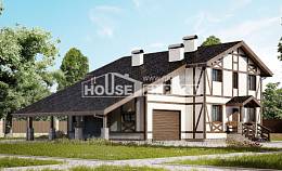 250-002-Л Проект двухэтажного дома мансардный этаж, гараж, красивый дом из кирпича Грозный, House Expert