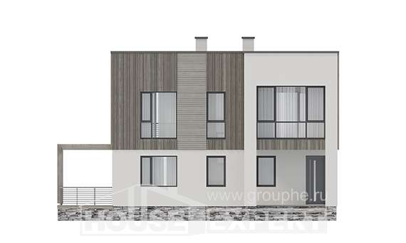 150-017-П Проект двухэтажного дома, бюджетный домик из пеноблока Гудермес, House Expert