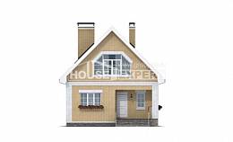 130-004-П Проект двухэтажного дома с мансардой, экономичный загородный дом из поризованных блоков Грозный, House Expert