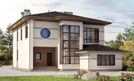 345-001-П Проект двухэтажного дома, красивый дом из бризолита Гудермес | Проекты домов от House Expert