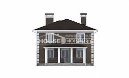 185-002-П Проект двухэтажного дома, доступный коттедж из теплоблока Грозный, House Expert