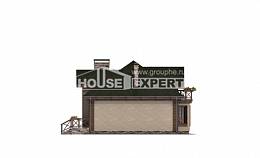 180-010-П Проект двухэтажного дома с мансардным этажом, гараж, современный домик из поризованных блоков Грозный, House Expert