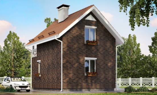 045-001-Л Проект двухэтажного дома мансардой, дешевый загородный дом из бризолита, Грозный