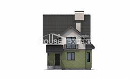 120-003-П Проект двухэтажного дома мансардой, компактный загородный дом из бризолита Грозный, House Expert