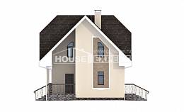 125-001-Л Проект двухэтажного дома мансардный этаж, классический домик из газобетона Грозный, House Expert