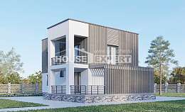 150-017-П Проект двухэтажного дома, бюджетный коттедж из газосиликатных блоков Гудермес, House Expert