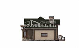 180-010-П Проект двухэтажного дома с мансардой, гараж, красивый домик из блока Грозный, House Expert