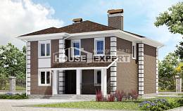 185-002-П Проект двухэтажного дома, доступный домик из газобетона Гудермес, House Expert