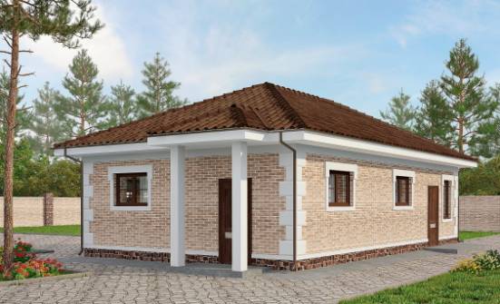 070-005-П Проект гаража из кирпича Грозный | Проекты одноэтажных домов от House Expert