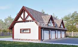 145-002-Л Проект гаража из твинблока Гудермес, House Expert