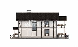 250-002-Л Проект двухэтажного дома с мансардным этажом, гараж, простой коттедж из кирпича Гудермес, House Expert
