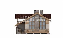 165-002-П Проект двухэтажного дома с мансардным этажом и гаражом, современный дом из теплоблока Грозный, House Expert