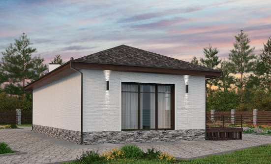 145-001-Л Проект бани из блока Грозный | Проекты одноэтажных домов от House Expert