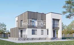 150-017-П Проект двухэтажного дома, компактный домик из арболита Гудермес, House Expert