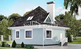 110-001-Л Проект двухэтажного дома с мансардой, красивый дом из поризованных блоков Грозный, House Expert