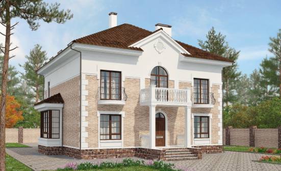 220-008-П Проект двухэтажного дома, средний коттедж из кирпича Гудермес | Проекты домов от House Expert