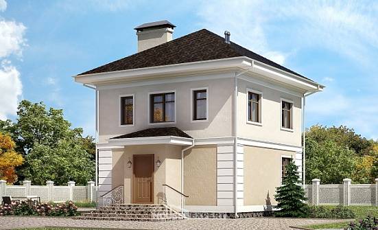 090-003-Л Проект двухэтажного дома, компактный загородный дом из блока, Грозный