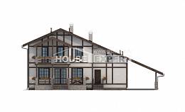250-002-Л Проект двухэтажного дома мансардный этаж и гаражом, красивый домик из кирпича Гудермес, House Expert