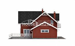 180-013-Л Проект двухэтажного дома с мансардным этажом, гараж, скромный загородный дом из керамзитобетонных блоков, Гудермес