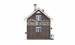 045-001-Л Проект двухэтажного дома мансардой, классический домик из арболита Гудермес, House Expert